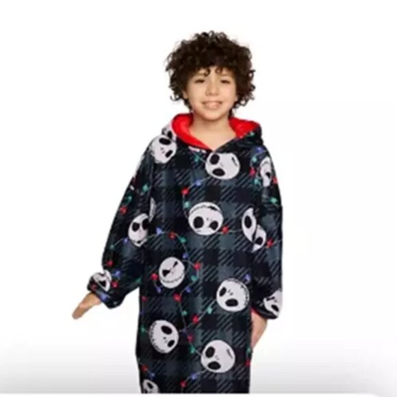 NEW Kids The Nightmare Before Christmas Oversized Hooded Pullover Robe Size S/M - Picture 1 of 10